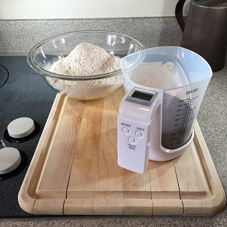 Plastic Electronic Food Scale Digital Kitchen Accessories Scale Digital Display White Round Houseware Coffee Tea Milk Maker