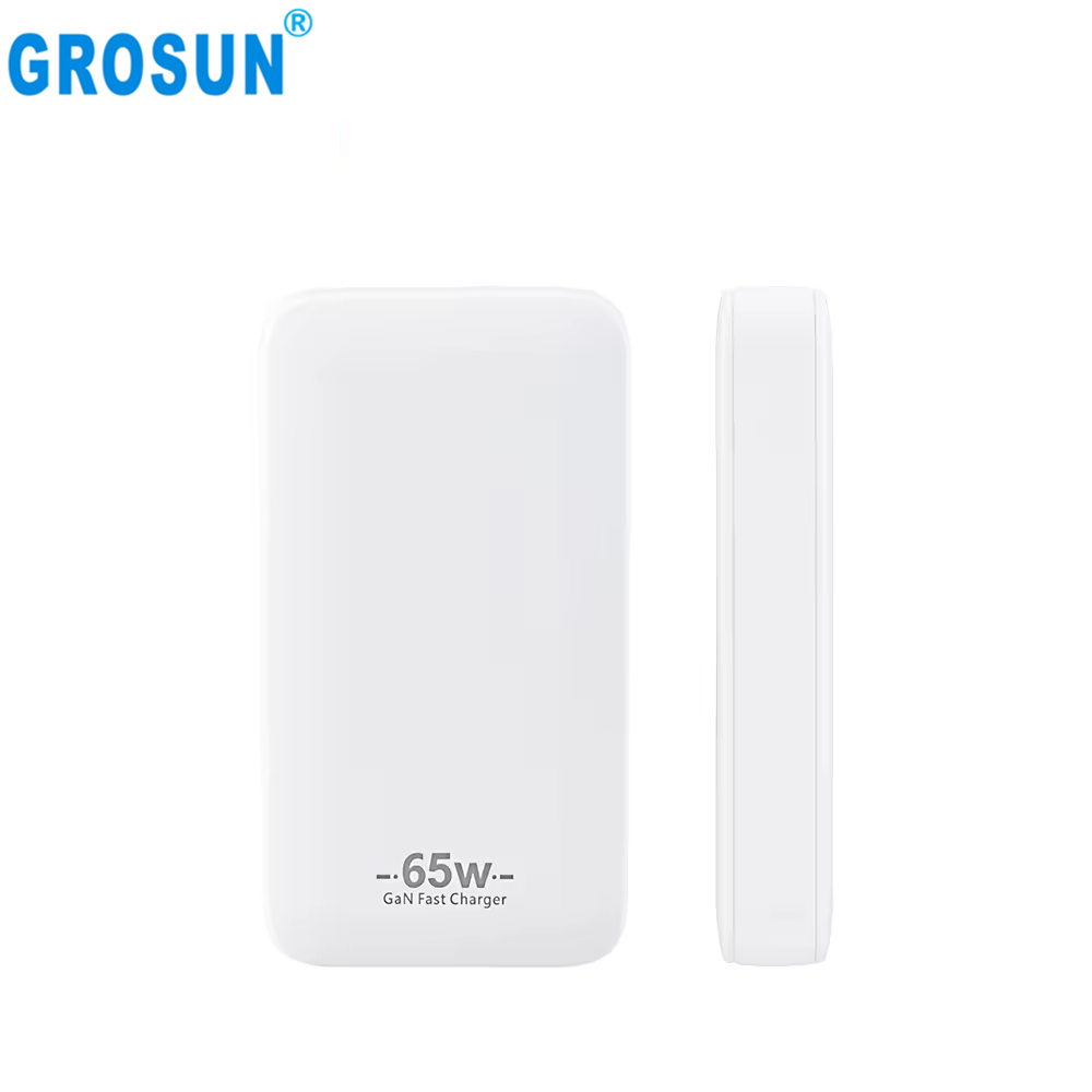 Oraimo 65W A+C Gan Chargers Adapters Material 12V Lifepo4 Battery Charger Type-c Port QC3.0 PD3.0 65W Output Power OTP ABS White