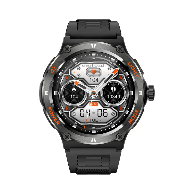 Cheap Outdoor Smart Watch KT76 with Flashlight SOS Button, 1.53inch Screen 500mAh Battery Call APP Dafit Swimming Waterproof