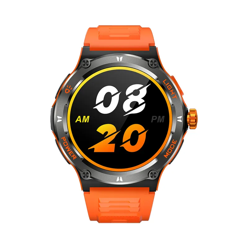 Cheap Outdoor Smart Watch KT76 with Flashlight SOS Button, 1.53inch Screen 500mAh Battery Call APP Dafit Swimming Waterproof