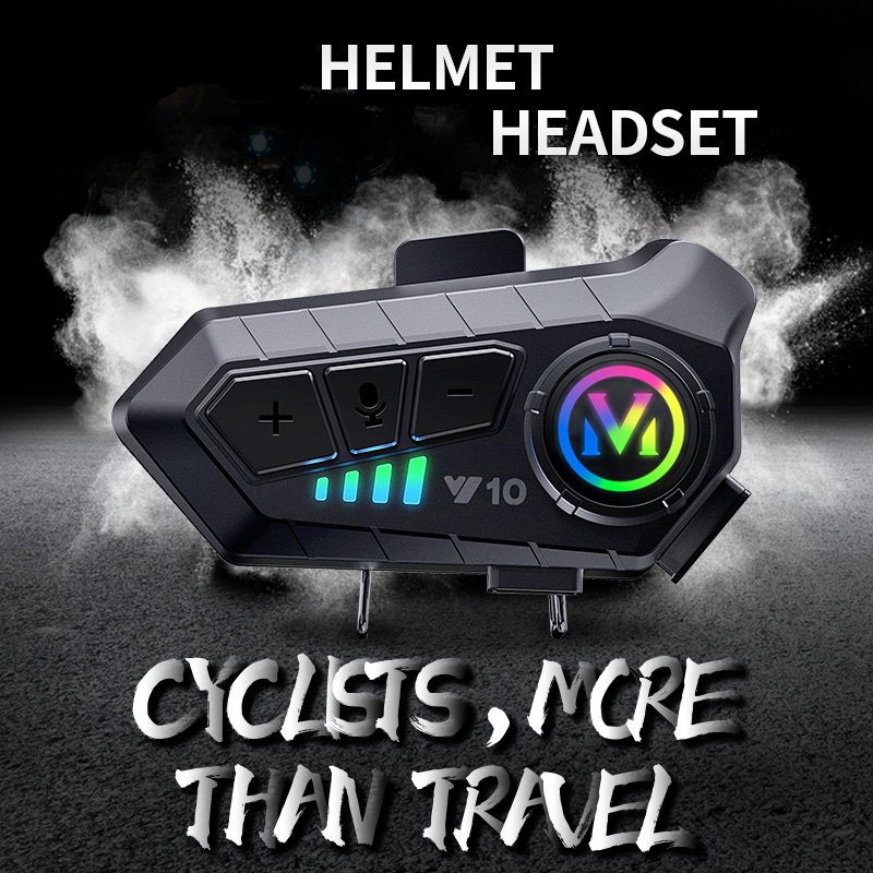 Y10 Classic Style Motorcycle Accessories Helmet Wireless Headphones Waterproof IPX6 Earphones with Long Battery Life