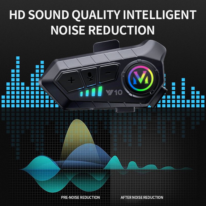 Y10 Classic Style Motorcycle Accessories Helmet Wireless Headphones Waterproof IPX6 Earphones with Long Battery Life