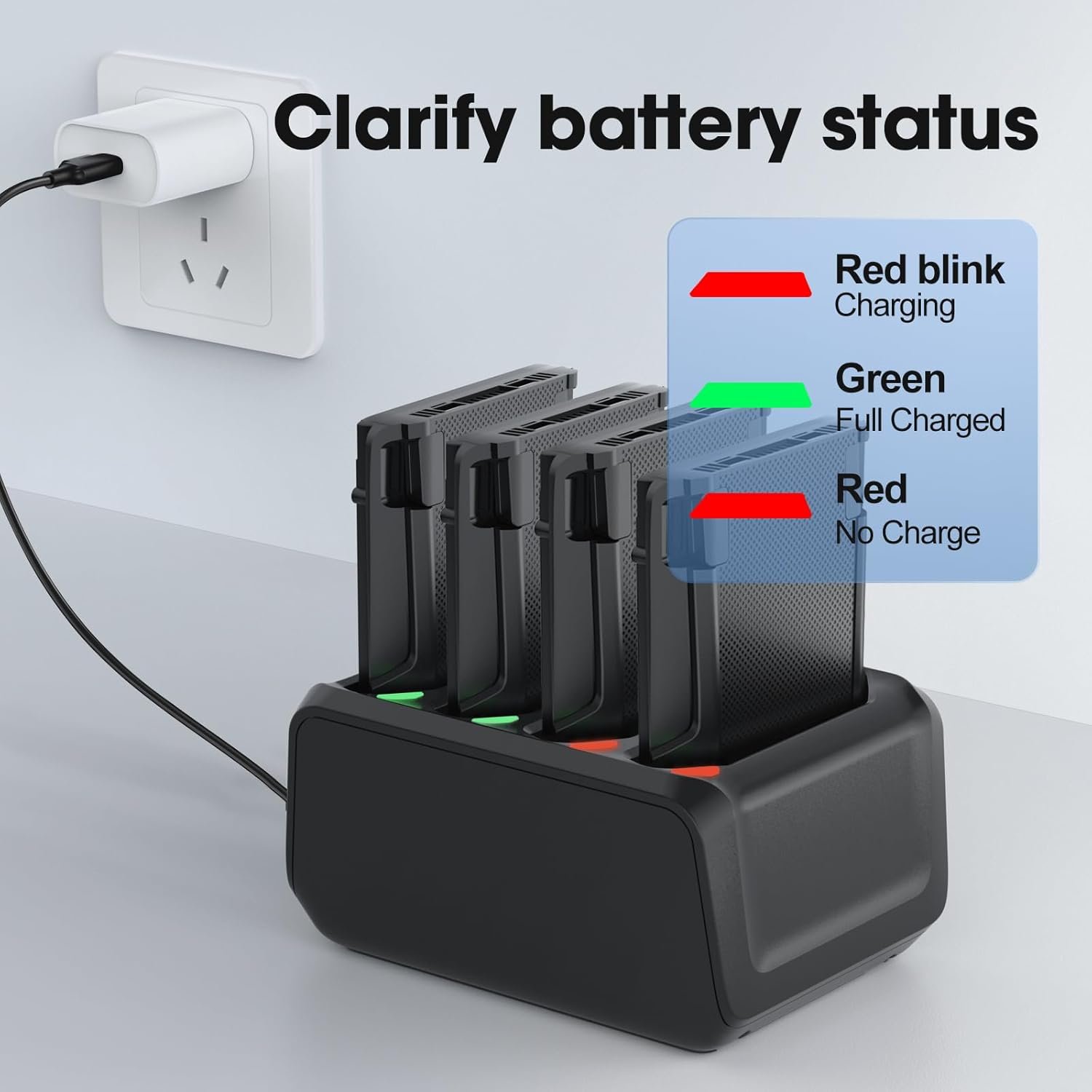Battery Charger for Zebra Symbol TC70 TC72 TC75 TC77 Charging Cradle Charging Accessories for Scanner