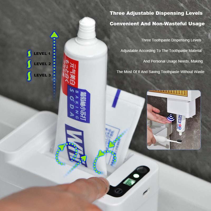 bathroom accessories sets toothbrush holder intelligent sensor automatic toothpaste squeezer dispenser
