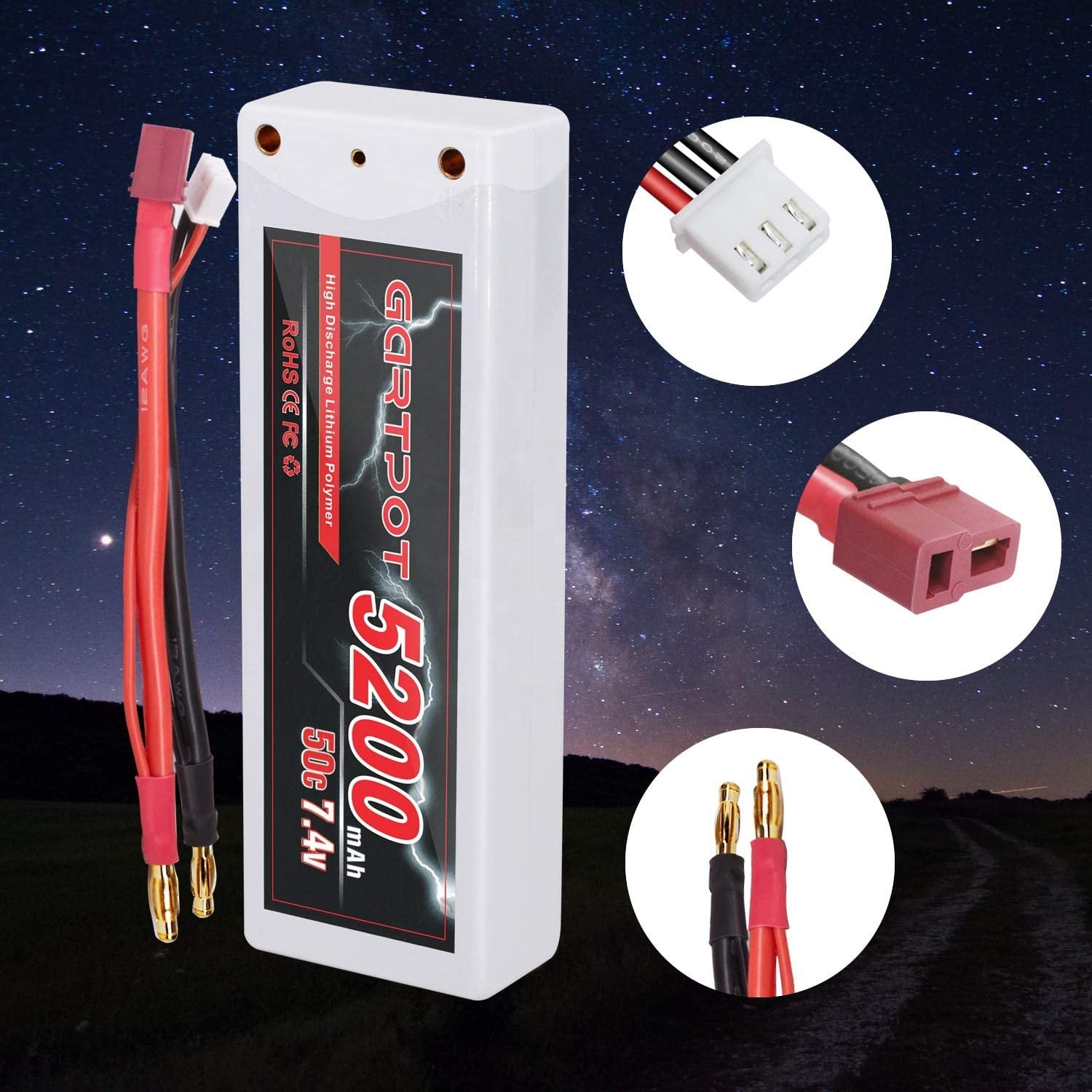 5200mAh 2S 3S 4S 6S 80C Drone Accessories li-po battery RC car Boats FPV UAV