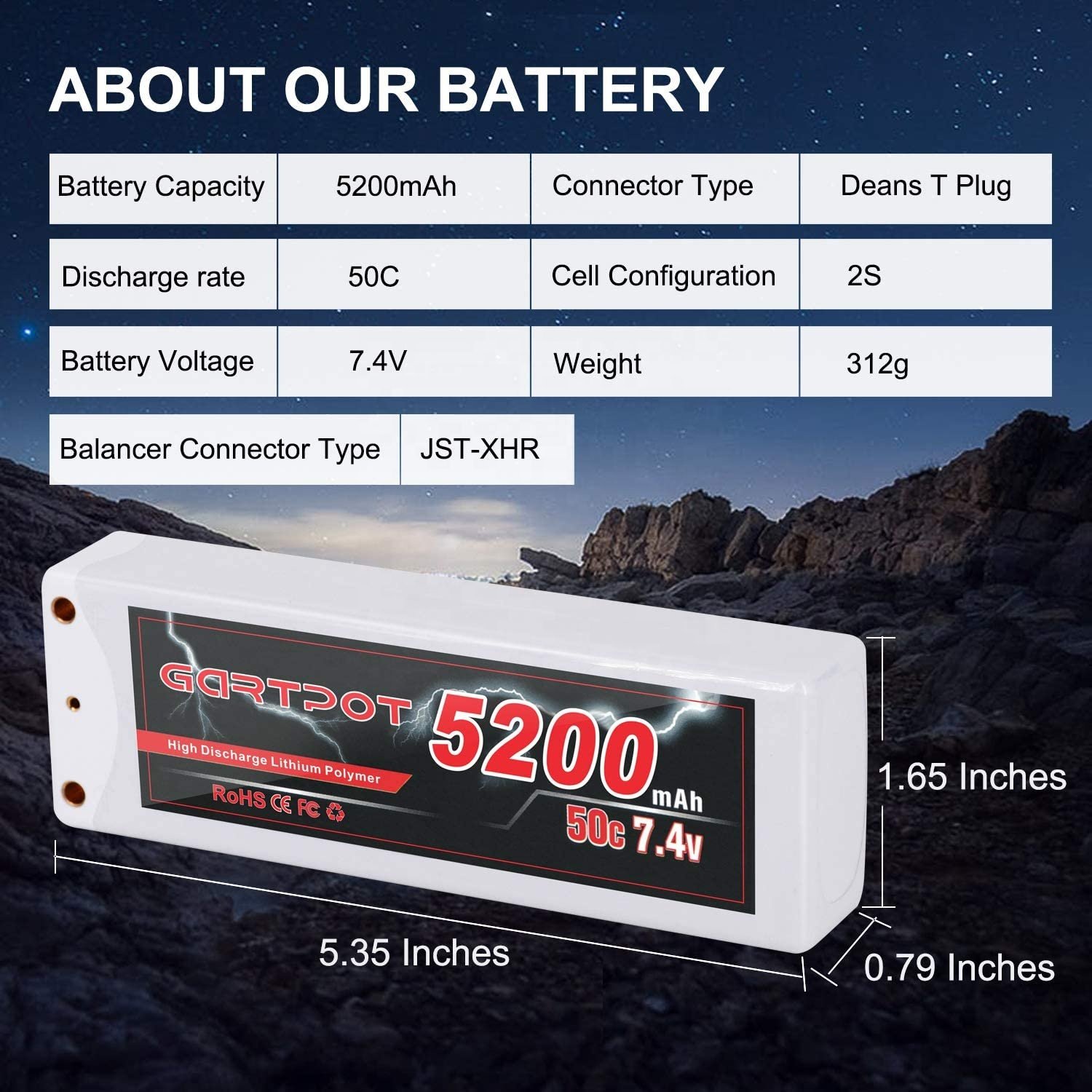 5200mAh 2S 3S 4S 6S 80C Drone Accessories li-po battery RC car Boats FPV UAV