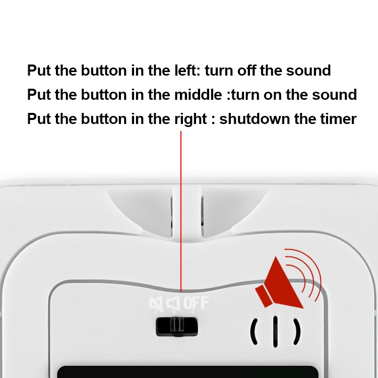 Digital timer switch Alarm clock countdown timer 99 min. and 59 sec Countdown kitchen Timer