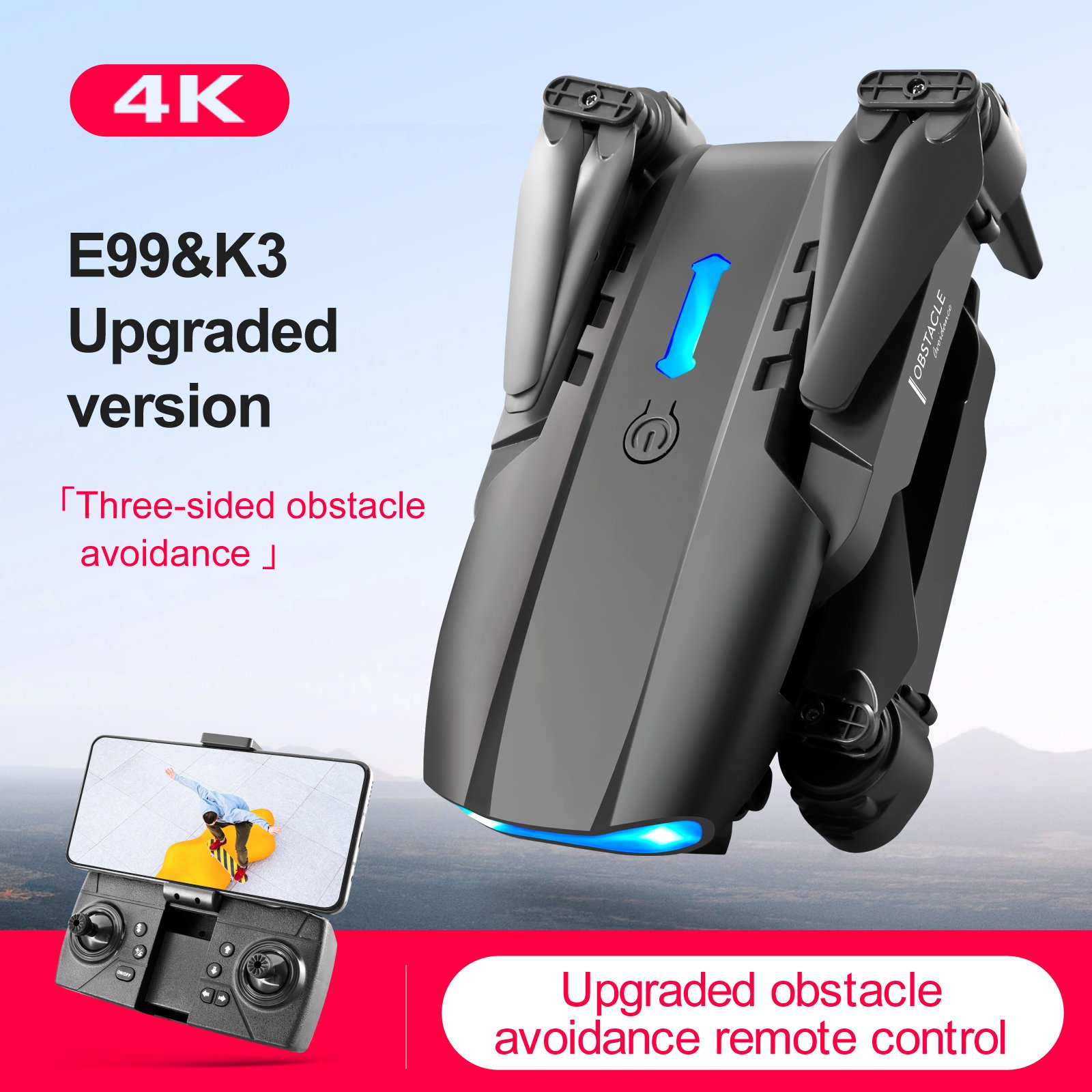 cheap spraying obstacle avoidance drone dron e99pro rc drone 4k dron hover batterie de drone smart quadcopter