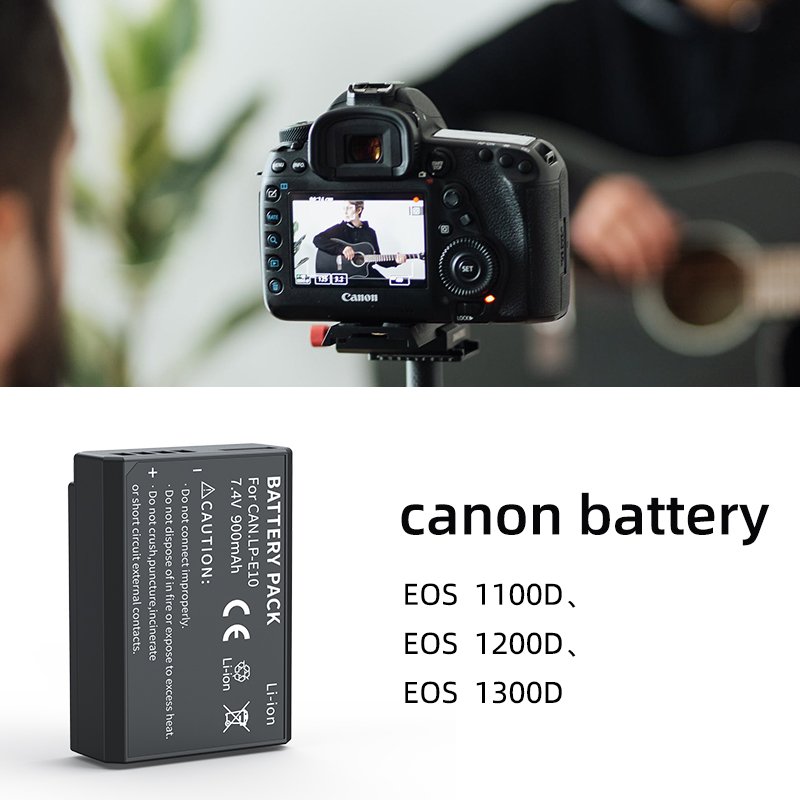 Photography battery video graphy V mount Battery LP-E10 for camera Li-ion battery rechargeable 900mAh Capacity