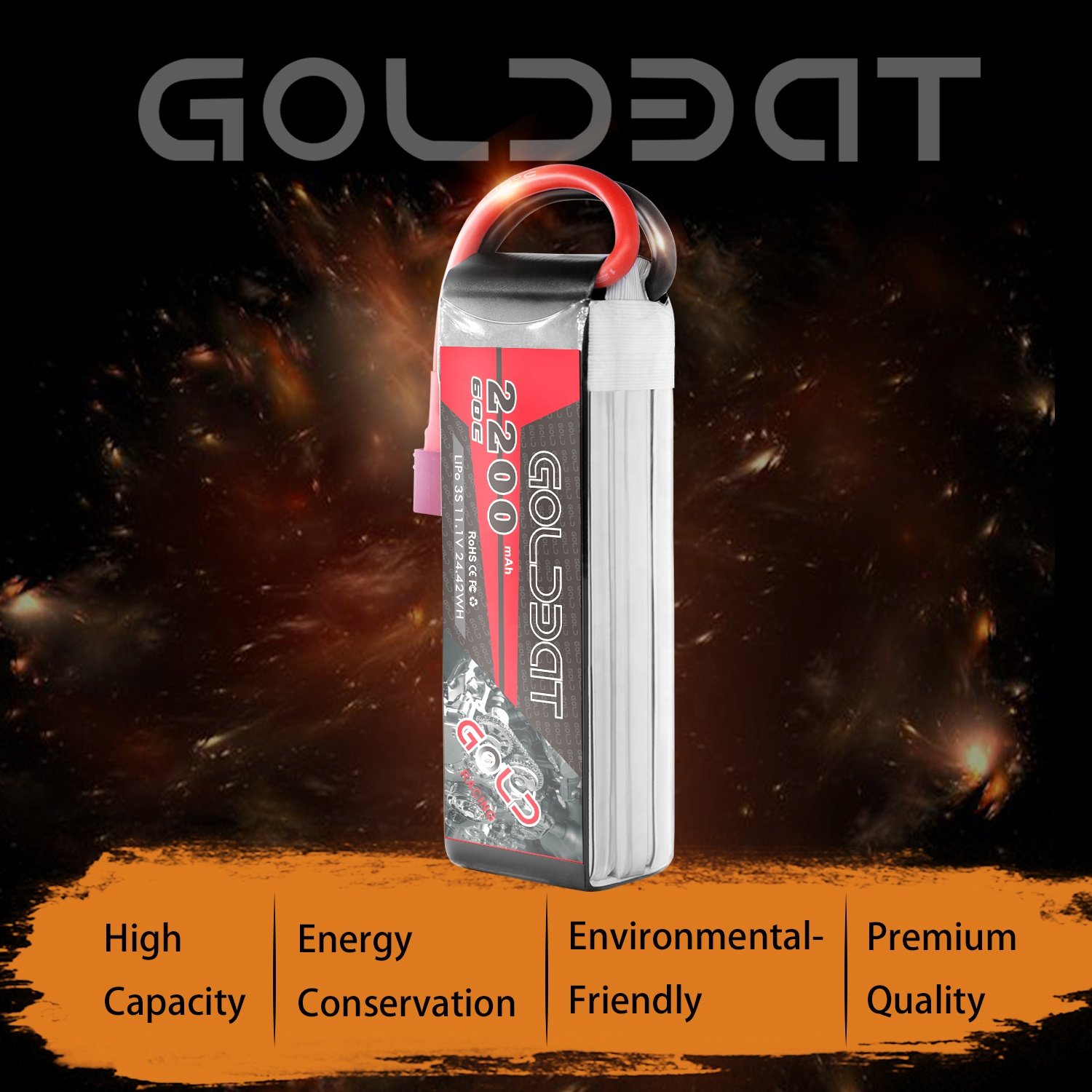 2S 3S 4S 5S 6S 2200mah 40C 60C RC LiPo Battery For RC Helicopter Aircraft Quadcopter With T/JST/XT30/XT60 Plug