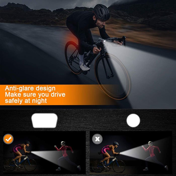 Alloy Waterproof USB Rechargeable Cycle Accessories 5 Modes LED Bike Lights Riding Equipments Bicycle Headlight