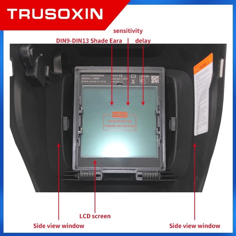 Solar Auto Dimming Electric True Color Welding Mask Helmet Welder Cap Welding Cap Protection Piece