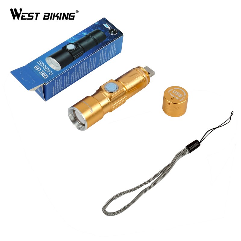 WEST BIKING Adjustable Bicycle Front Light Focus 350 Lumen Bike Light Waterproof USB Rechargeable LED Bicycle Head Light