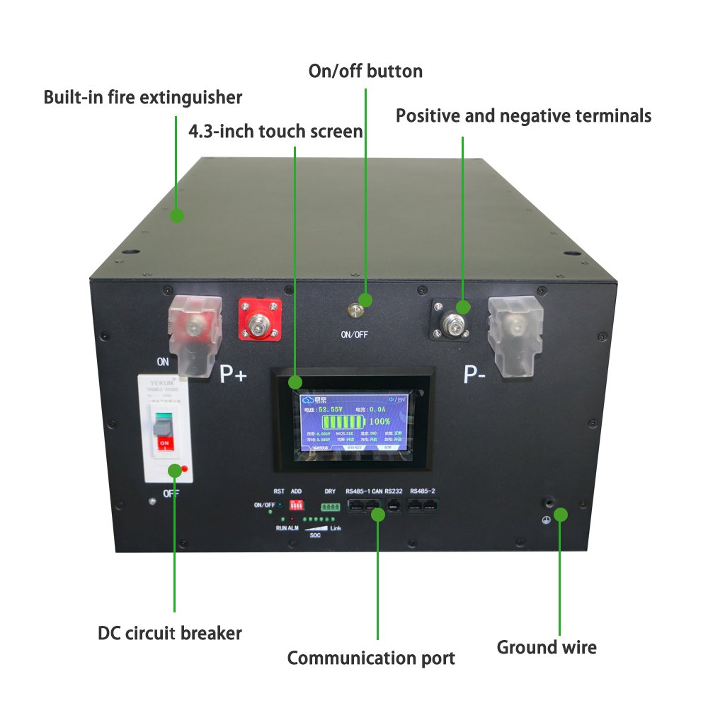 YIXIANG V2 BOX EU Stock 280Ah Lifepo4 Case 16S 200A Jk Bms Heating Function 48V Lifepo4 Battery Box