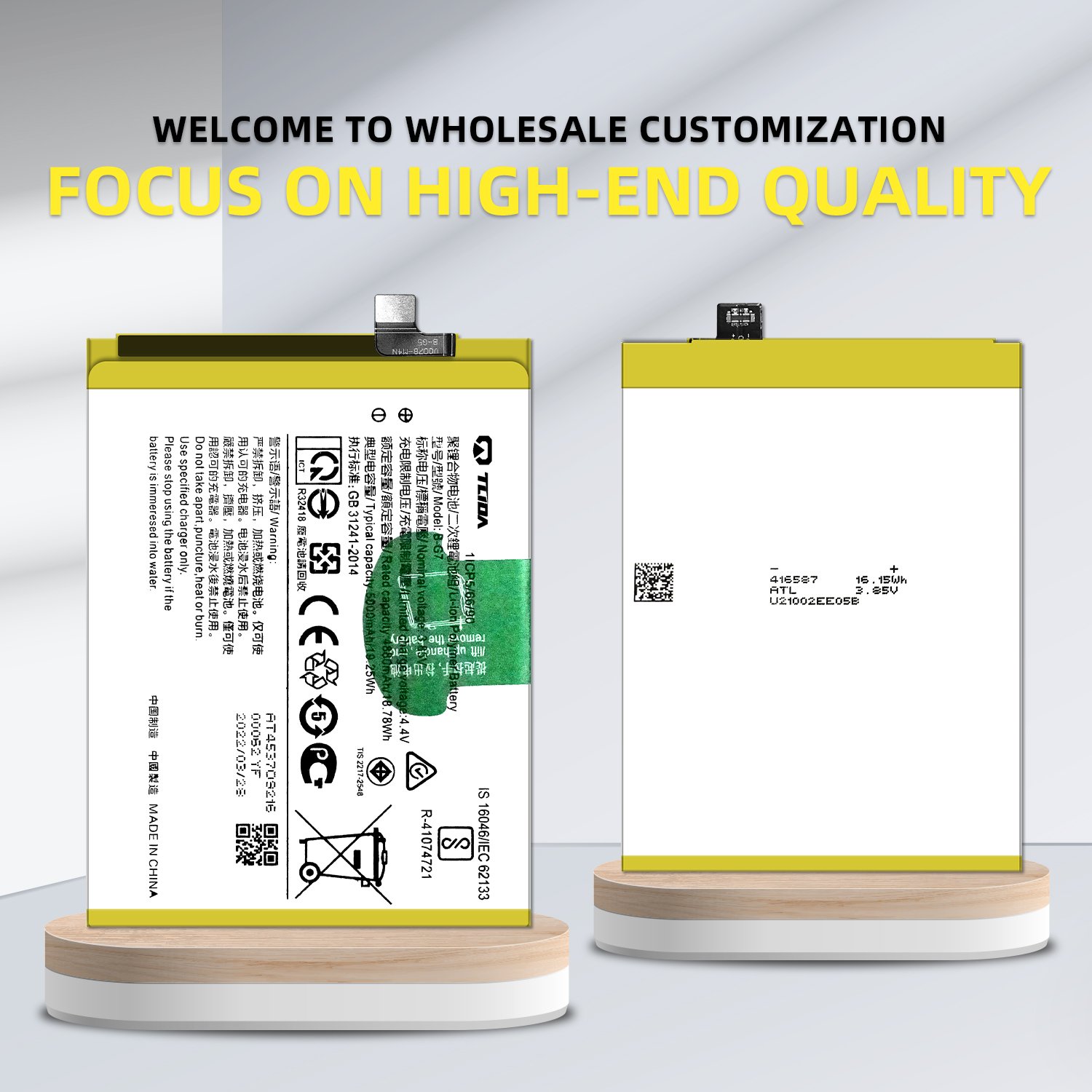 TLIDA High quality replaceable battery 4100mAh for VIVO B-G7/Z5X/Y3/Y11/Y12 cellphone battery Factory wholesale