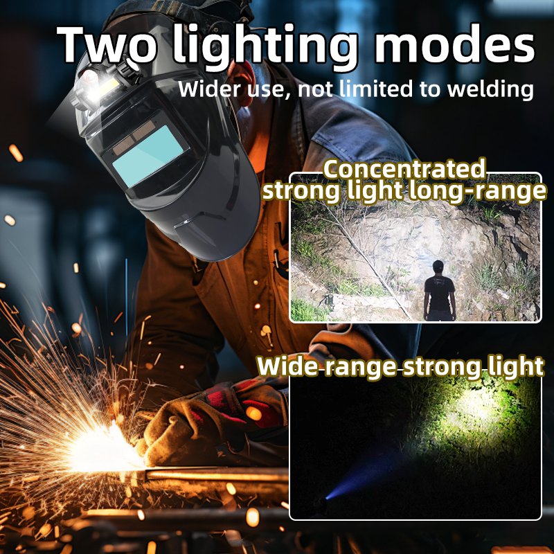 Welding Mask Solar Automatic Dimming Large View True Color Auto Darkening Welding Helmet Welding Mask Clear Lighting True Color