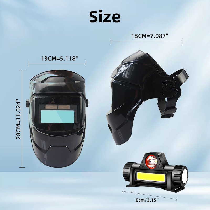 Welding Mask Solar Automatic Dimming Large View True Color Auto Darkening Welding Helmet Welding Mask Clear Lighting True Color