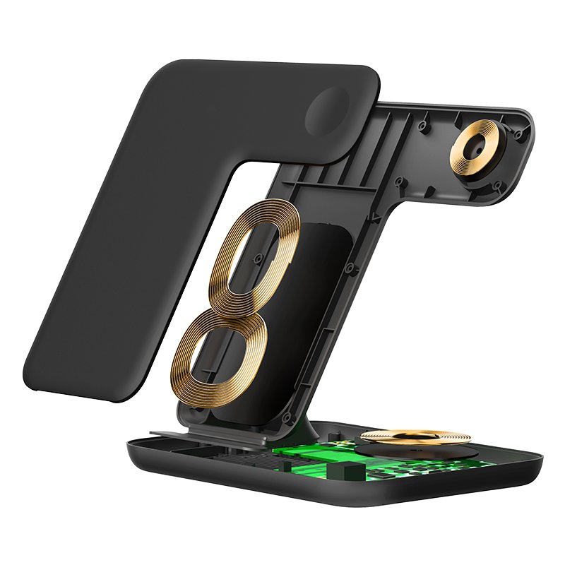 3 In 1 Wireless Charger Power Supply Phone Accessories Smartwatch Charging Station Multi Charging Stand