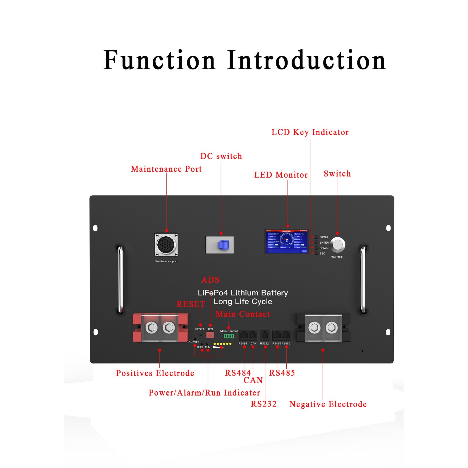 ZTGF 48v 100Ah 200Ah Rack LiFePO4 Battery 5KWh 10KWh LFP solar lifepo4 battery 48v LiFePO4 Energy Storage Battery