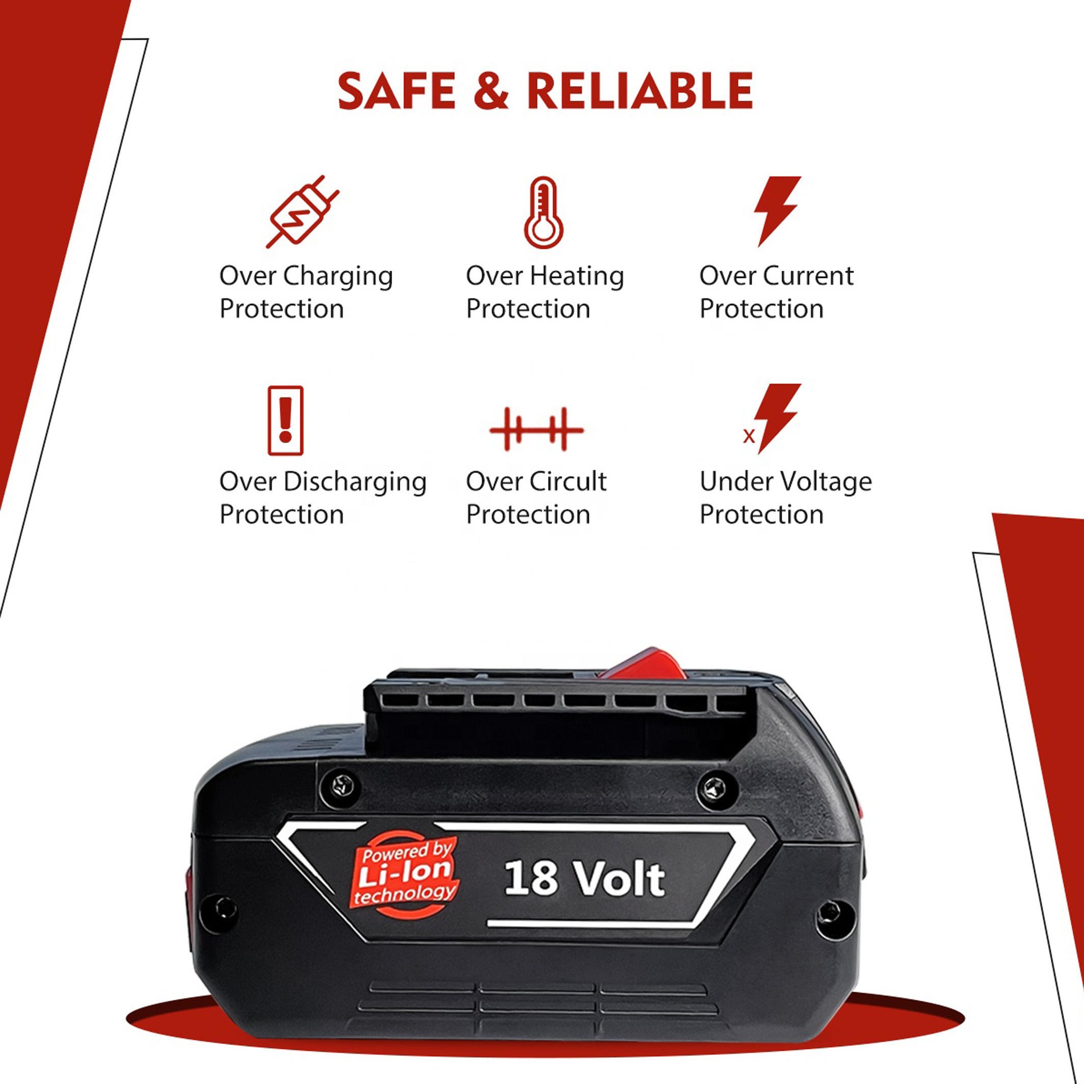 Powerful battery BAT610G 18Volt 3.0Ah 4.0Ah 5.0Ah 6.0Ah Rechargeable Lithium ion For Bosch Batteries power tools accessories