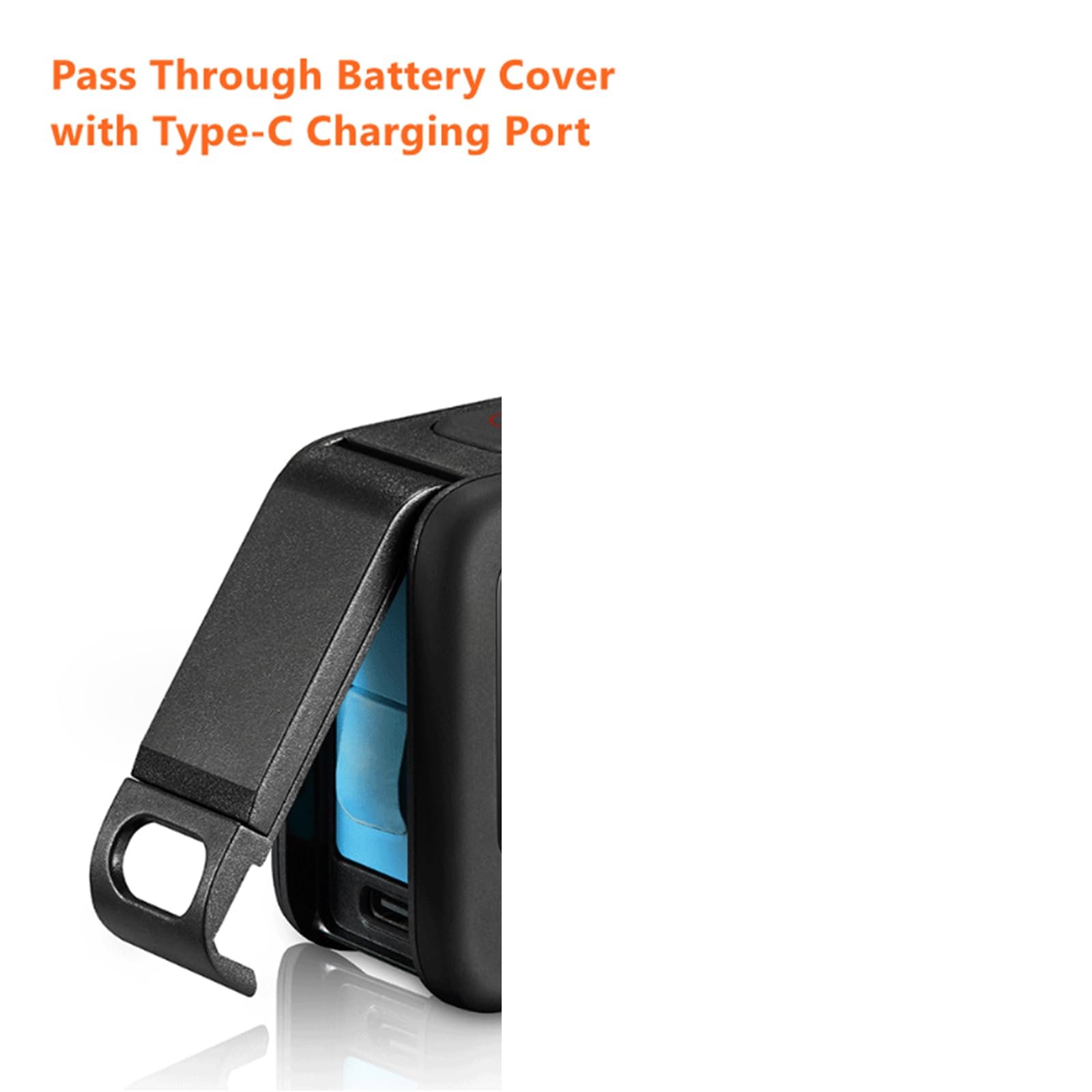 YEAH Replacement Battery Cover Side Door with Type-C Charging Port for Gopro Hero 13 12 11 10 9 Camera Accessories Repair Part