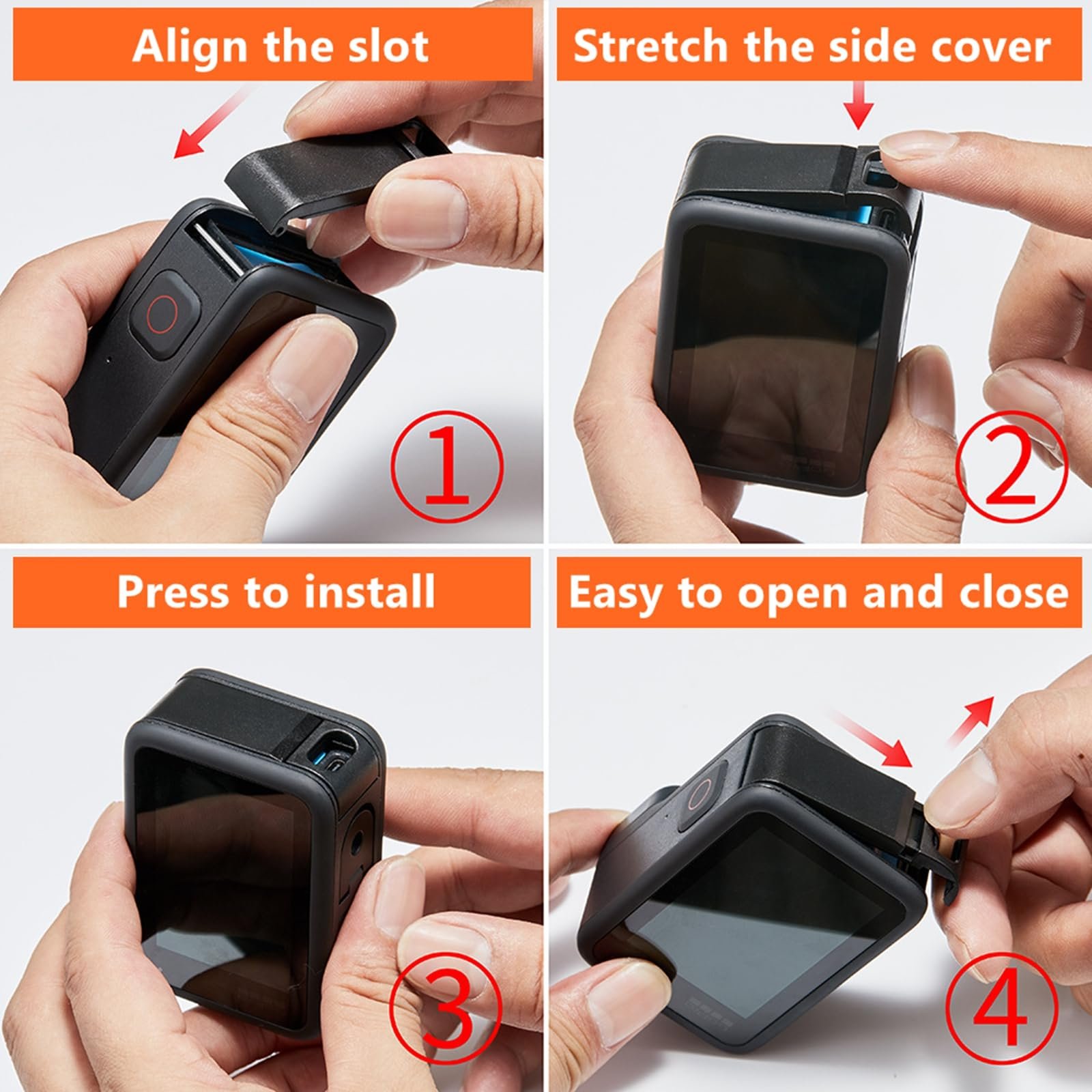 YEAH Replacement Battery Cover Side Door with Type-C Charging Port for Gopro Hero 13 12 11 10 9 Camera Accessories Repair Part