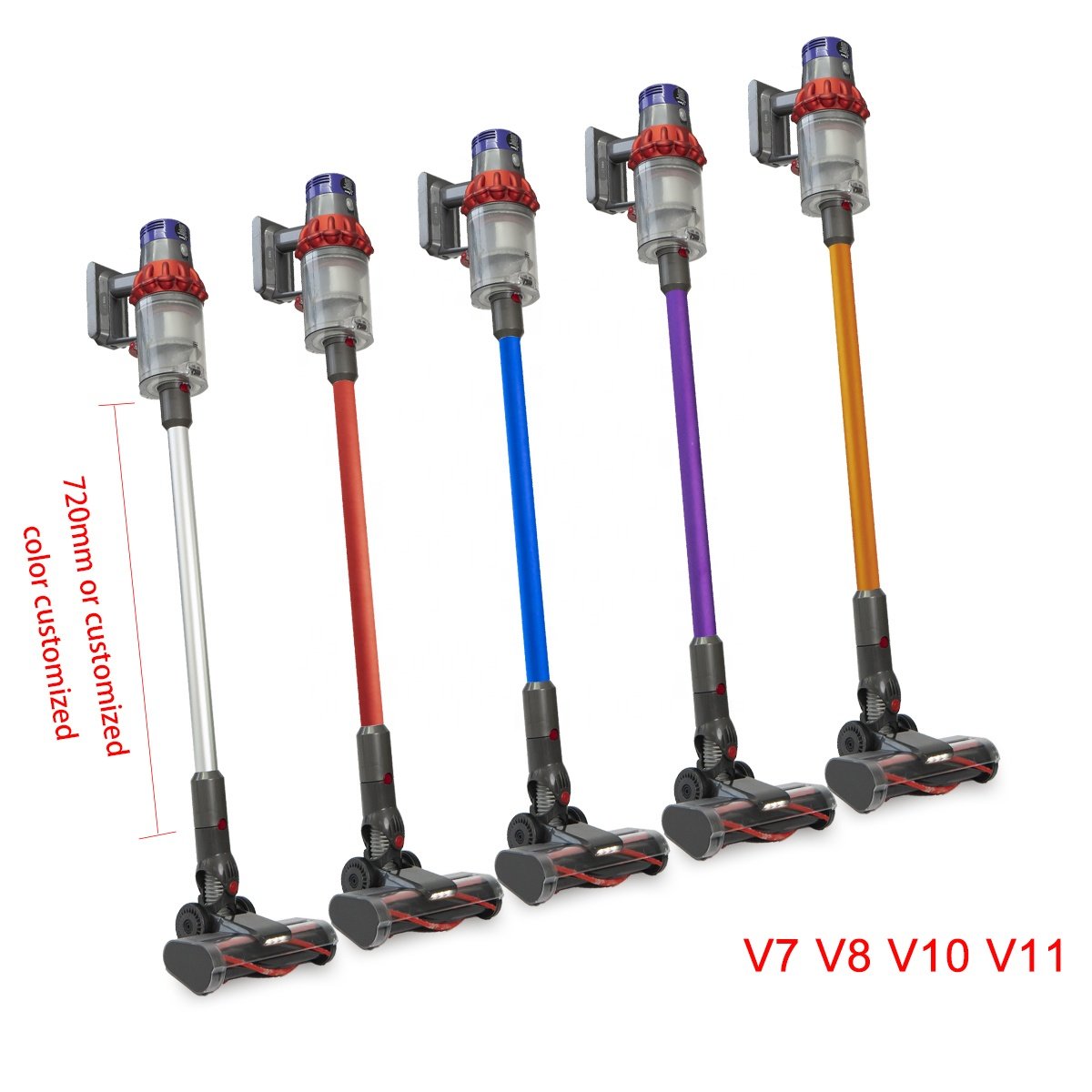 Customized Aluminium Vacuum Cleaner Accessory Extension Tube For Dysons V7 V8 V10 V11 V15 Telescopic Tube Hose Pipe Vacuum Parts