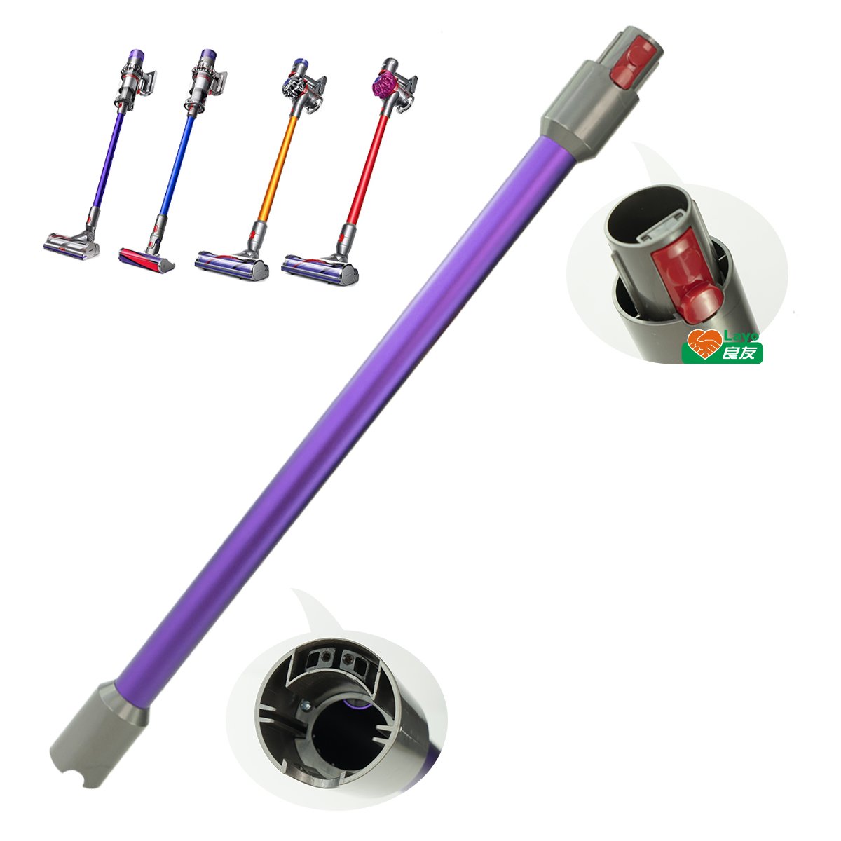 Customized Aluminium Vacuum Cleaner Accessory Extension Tube For Dysons V7 V8 V10 V11 V15 Telescopic Tube Hose Pipe Vacuum Parts