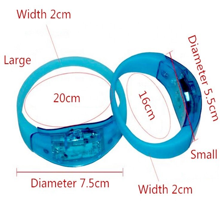 Bar Wedding Festive Atmosphere Celebration Voice Activated Vibration Flashing LED Bracelet