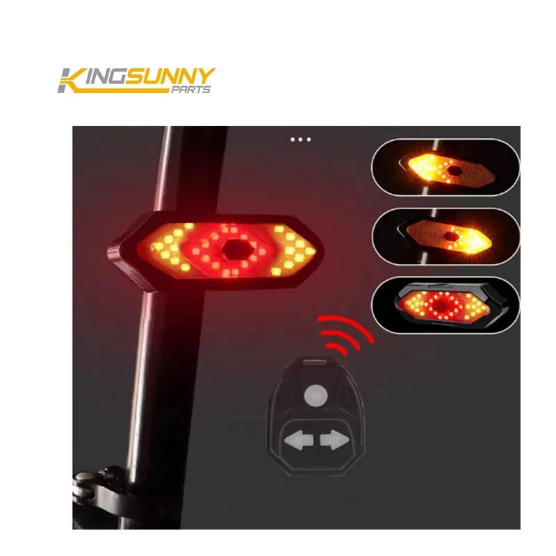 USB Charging Cycling Bicycle Wireless Remote Control Turn Left Right Signal Light for Bike Replacement Accessories