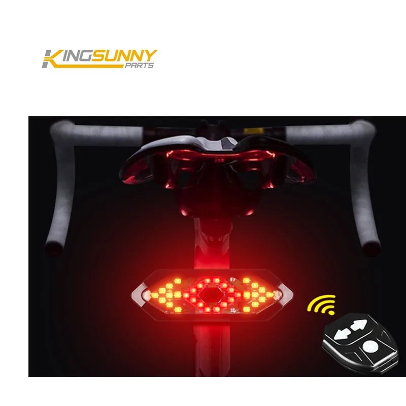 USB Charging Cycling Bicycle Wireless Remote Control Turn Left Right Signal Light for Bike Replacement Accessories