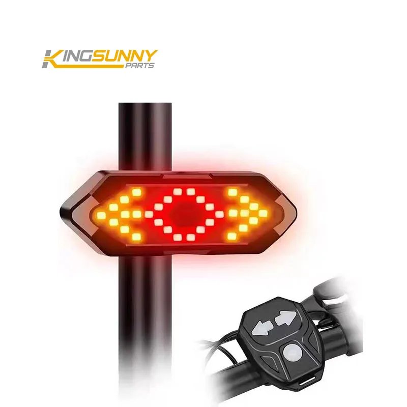 USB Charging Cycling Bicycle Wireless Remote Control Turn Left Right Signal Light for Bike Replacement Accessories