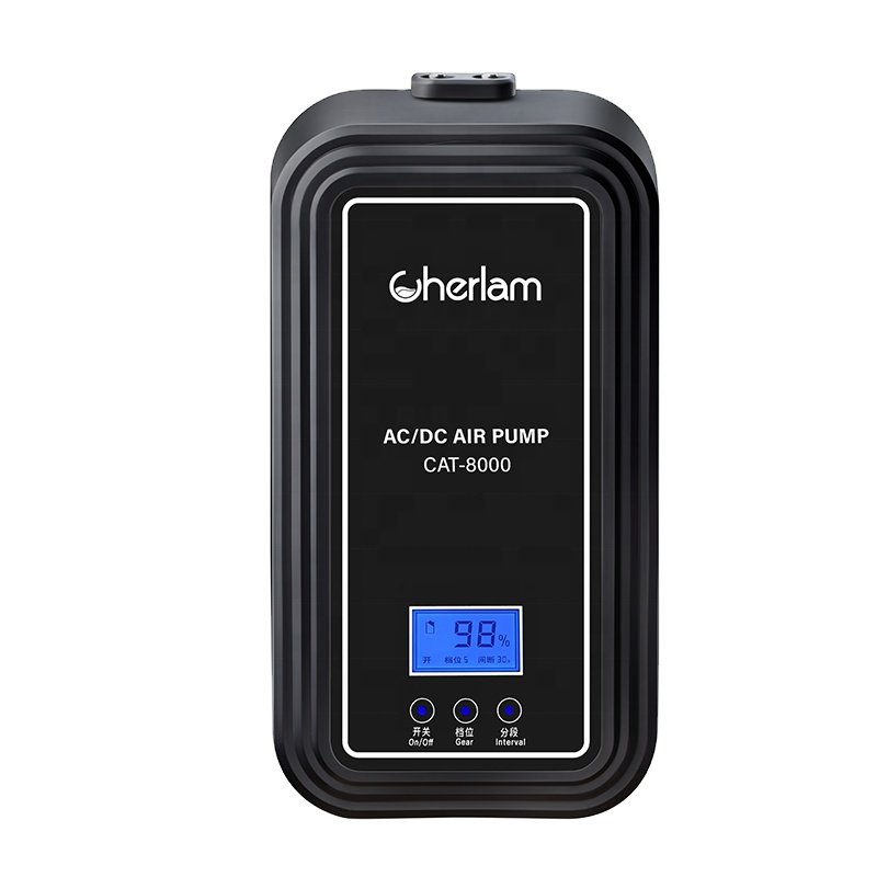 Cherlam Aquarium Fish Tank Accessories Aquaculture Intelligent Oxygenation Ventilation Rechargeable Lithium Battery Oxygen Pump