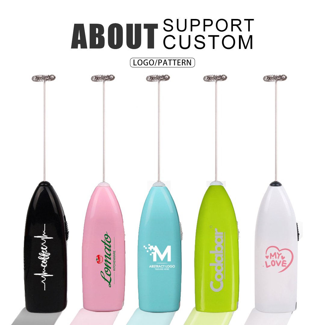 Portable Automatic Battery Operated Egg Beater Powerful Whisk Handheld Foam Maker Blender Mini Electric Milk Frother for Coffee