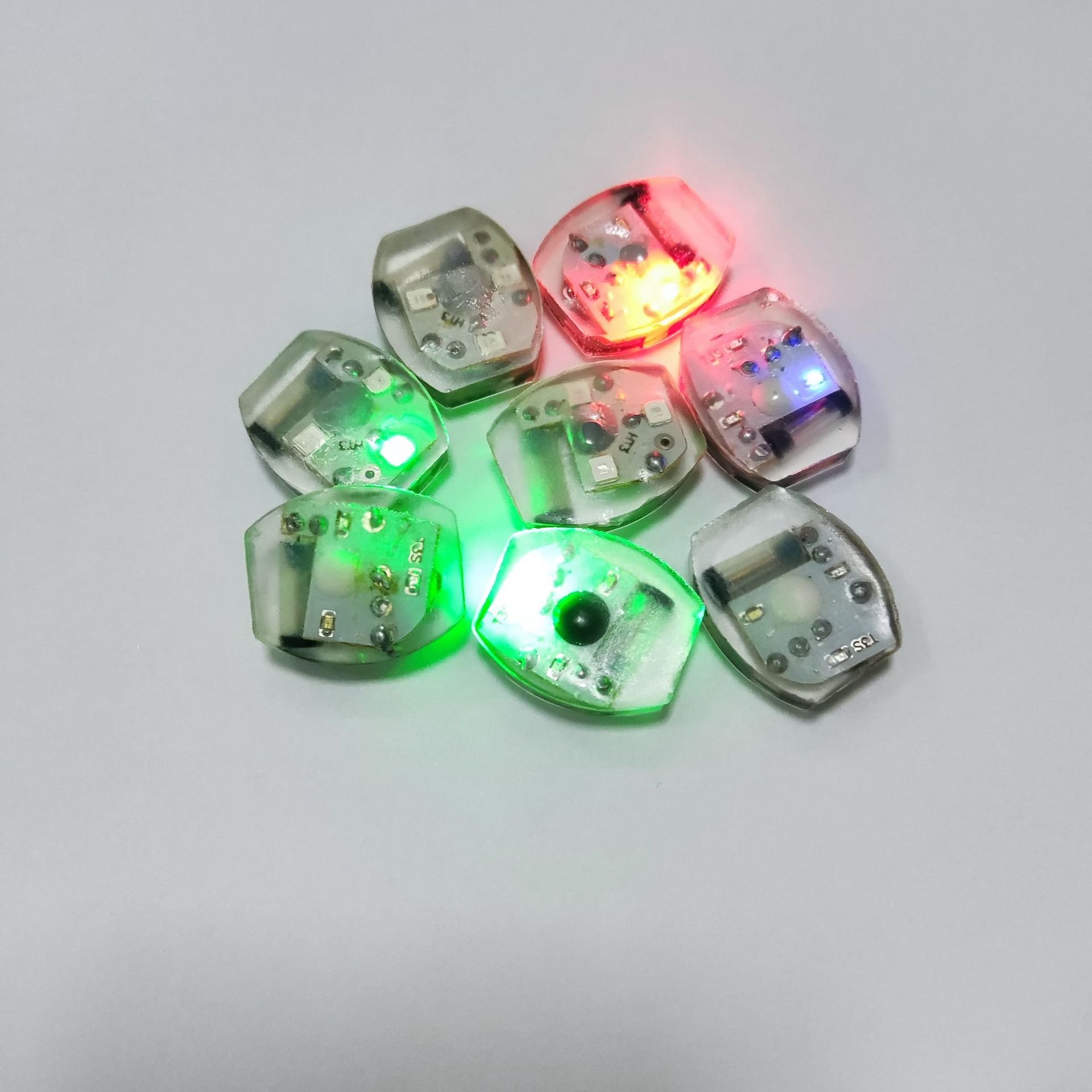 DJTSN Top Selling LED Waterproof Vibration Sensitive Flash Light for Shoes Clothes Handbag with Red green Blue Led Color