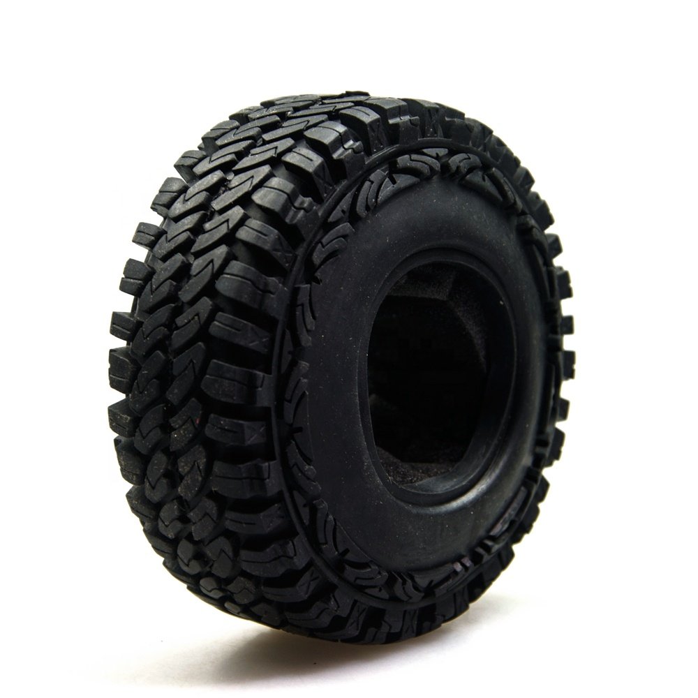 upgrade Beadlock 1.9" Wheel Rim Rubber Tires 114mm OD for SCX10 CC011/10 RC Rock Crawler Car Parts rc parts accessories