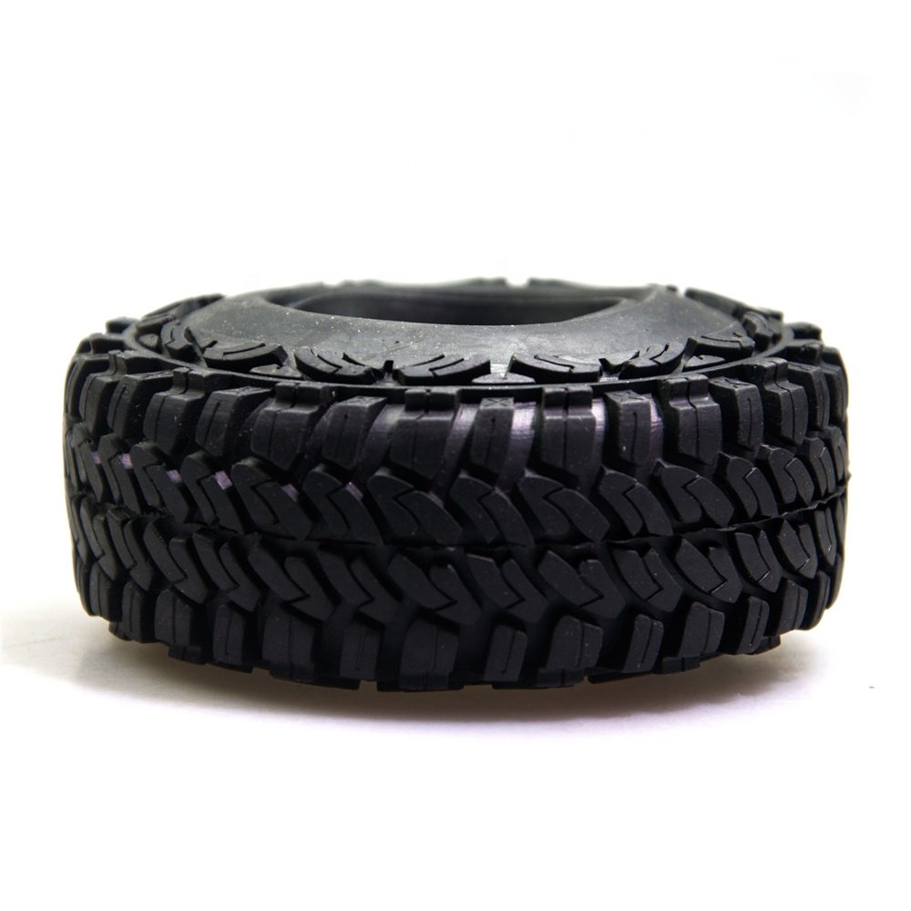 upgrade Beadlock 1.9" Wheel Rim Rubber Tires 114mm OD for SCX10 CC011/10 RC Rock Crawler Car Parts rc parts accessories