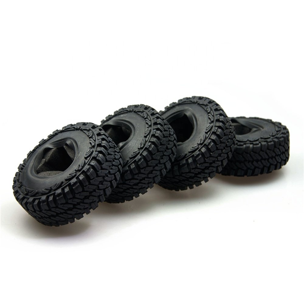 upgrade Beadlock 1.9" Wheel Rim Rubber Tires 114mm OD for SCX10 CC011/10 RC Rock Crawler Car Parts rc parts accessories