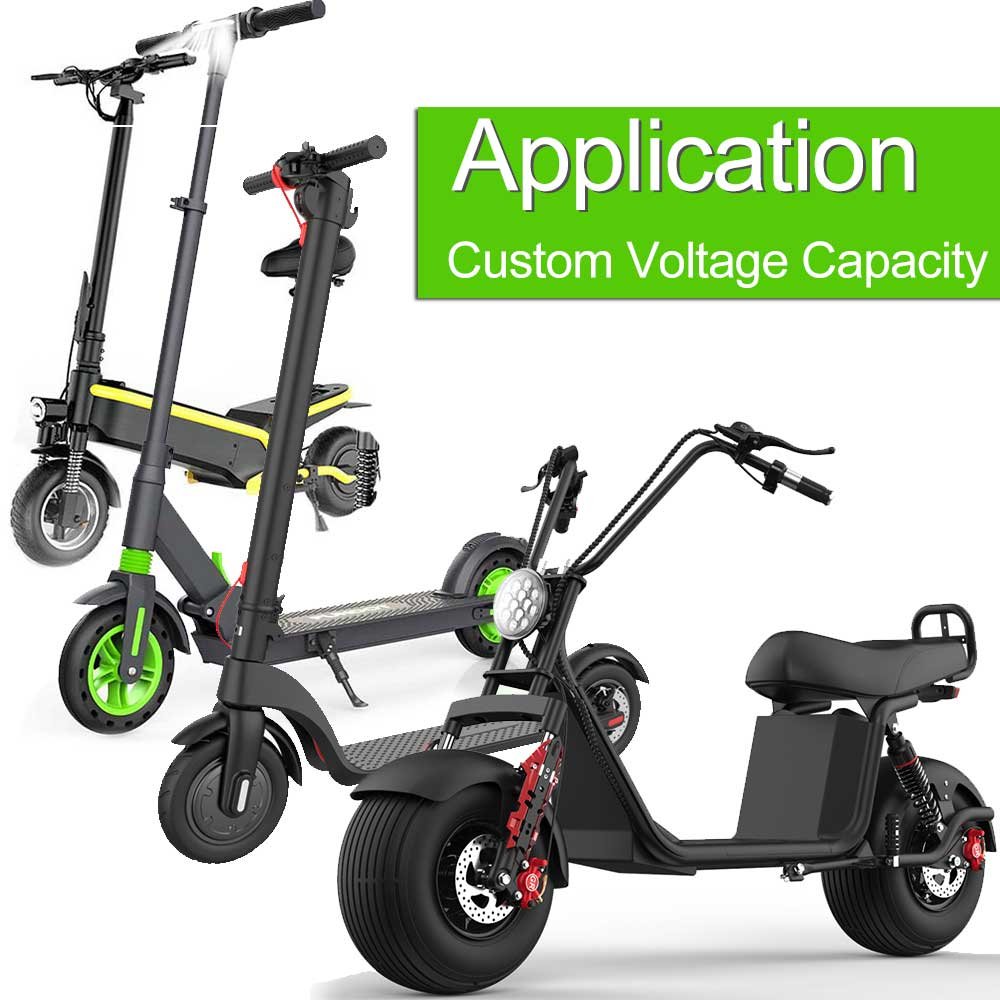 Rechargeable Electric Bike Scooter Customized Charge 36V 48V 52V 60V 10Ah 15Ah 18Ah Lithium Scooter Electric Battery Pack