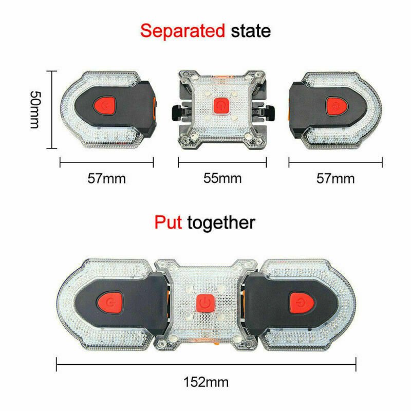 Superbsail Bicycle Burglar Alarm Taillight IP65 Waterproof USB Charge Bike Rear Lamp Turn Signal Warning Auto Brake Light