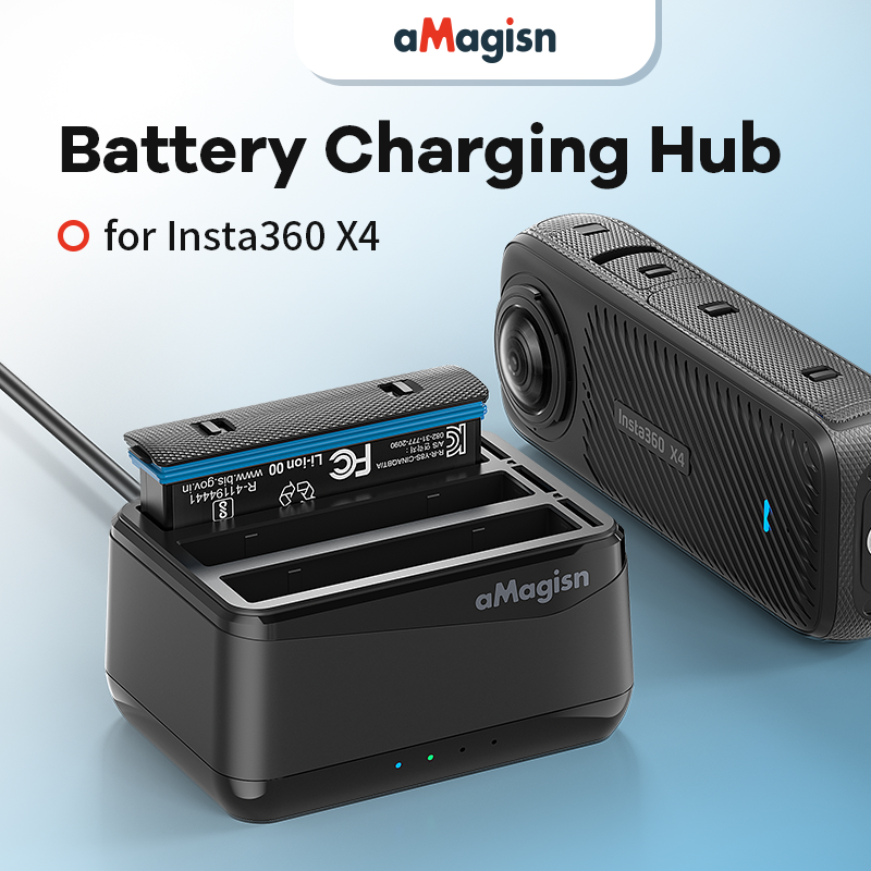 High Capacity Multi-Battery Fast Battery Case USB Type-C Charging Hub Charging Pool Sports Camera Accessories For Insta360 X4