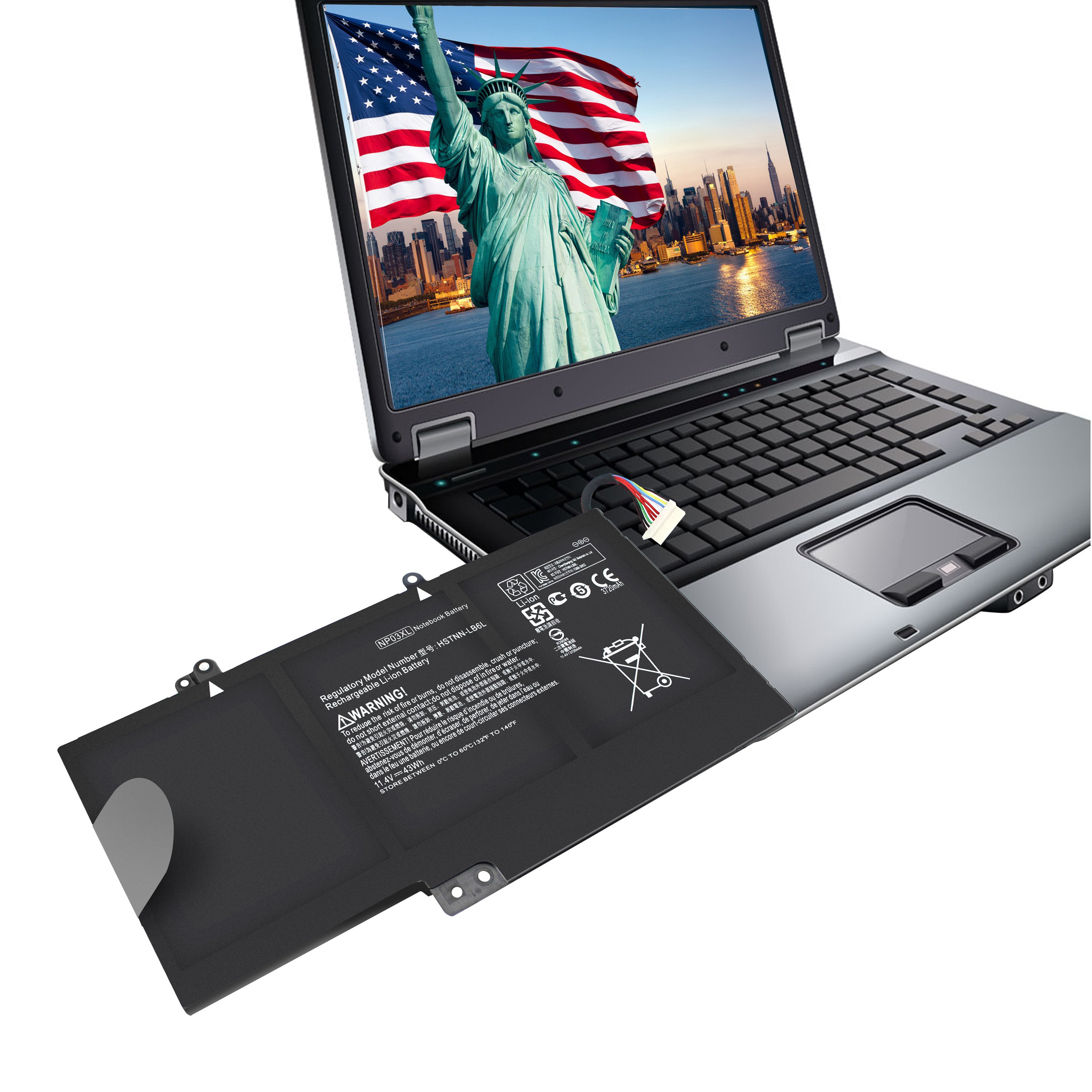 43WH Factory direct sales of high-capacity With technical support for HP NP03XL laptop china