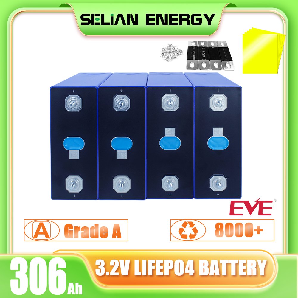 Grade A EVE 3.2V Solar Battery 105Ah 230Ah 280Ah 304Ah 306Ah 314Ah Lifepo4 Lithium Ion Batteries for Energy Storage System