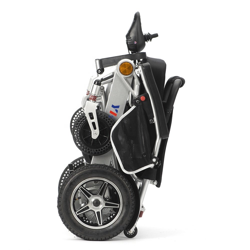 2024 NEW Folding Lightweight Lift Handicapped Manufacturer Foldable Power Electric Disabled Wheelchair With Remote Control