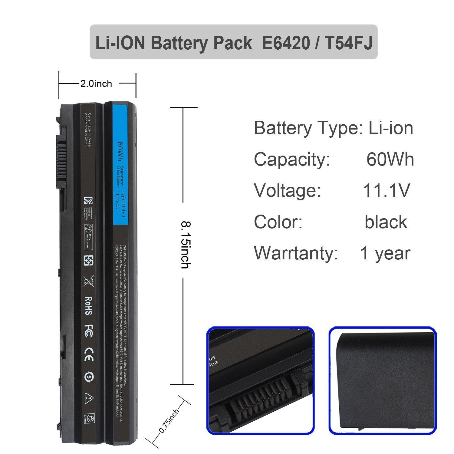 Factory direct sales of Laptop rechargeable batteries