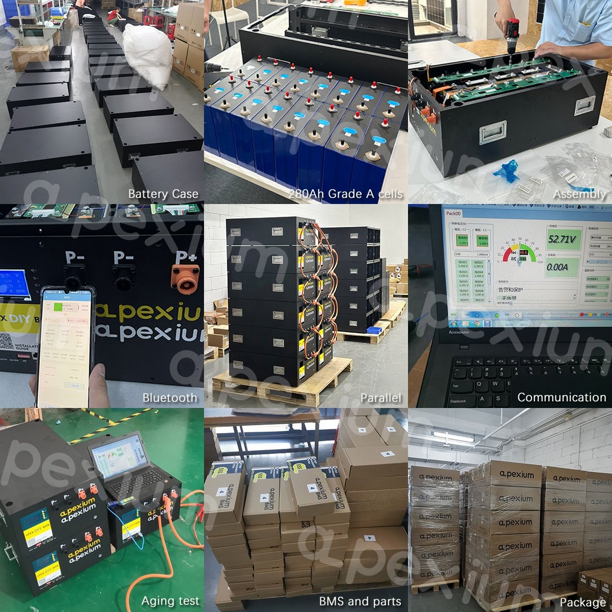 UPDATED JK Apexium DIY 16S 48V 51.2V Empty Metal Box 280AH 302AH 304AH 15KW Lifepo4 battery cell Stackable Box Metal Case