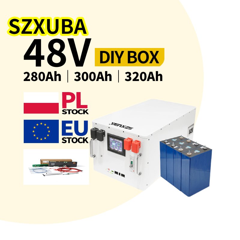 NO BATTERY SZXUBA EU Stock 15kw Lithium Solar System 48V 51.2V LiFePo4 300Ah Battery DIT BOX KIT with BMS and Active