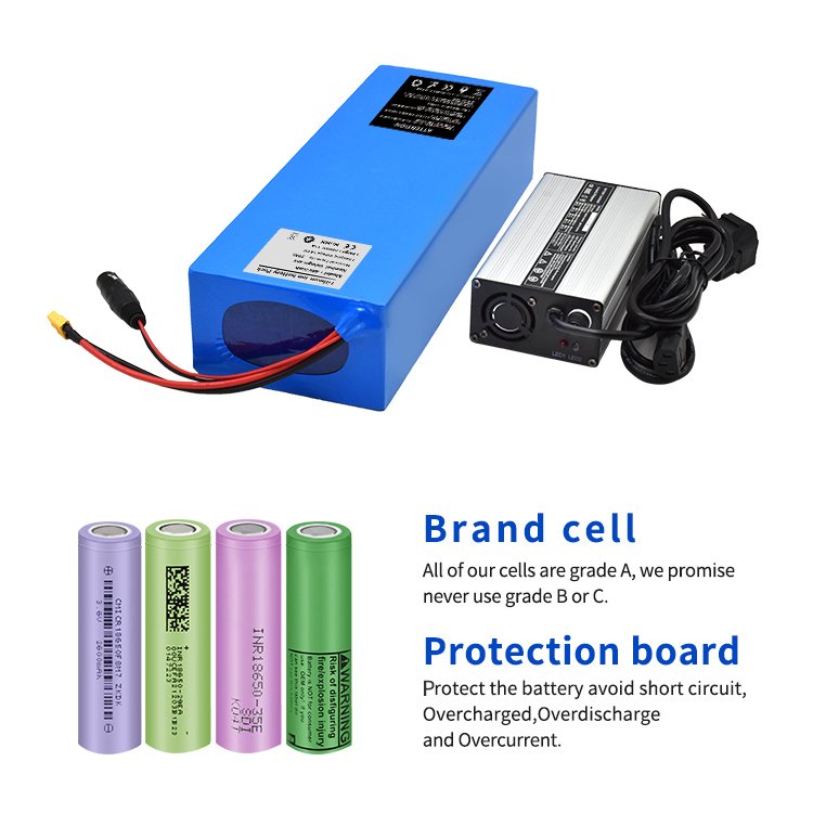 Factory Design 18650 Electric Bike Battery 48V 20Ah 25Ah 30Ah Ebike 1000W 2000W Battery Pack 36 Volt 48 Volt For Scooter Bike