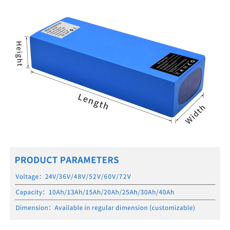 Factory Design 18650 Electric Bike Battery 48V 20Ah 25Ah 30Ah Ebike 1000W 2000W Battery Pack 36 Volt 48 Volt For Scooter Bike