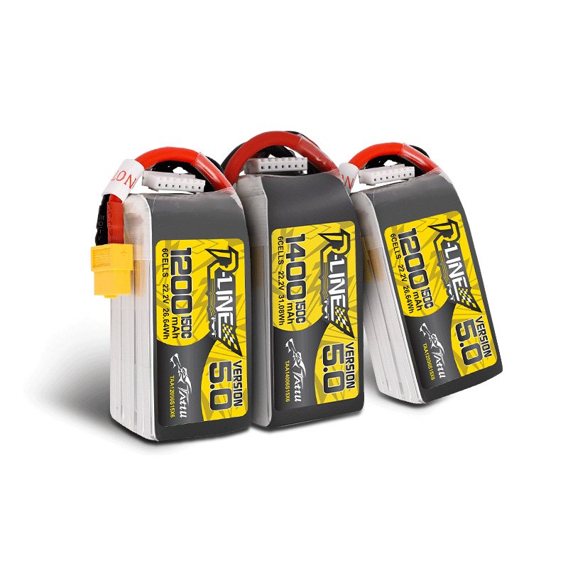 Grepow Tattu R-Line Version 5.0 1400mAh 150C 4S 14.8V High Rate RC Lipo Battery For FPV Racing Drone Quadcopter Accessory